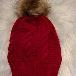 TRÏBE Cable Knit WINTER Hat With Pom Pom NWT